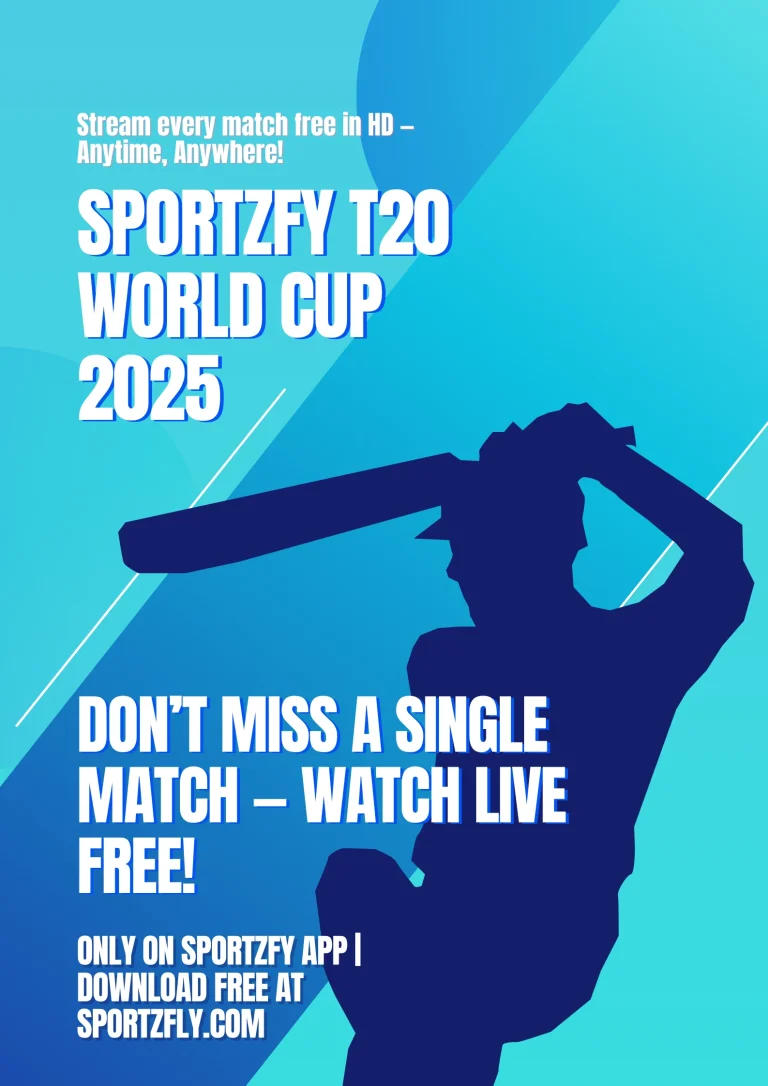 Watch T20 World Cup 2025 Free with Sportzfy App
